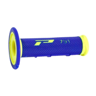 a Dvouvrstvé motokrosové rukojeti - gripy Progrip 791 FLUO YELLOW/BLUE