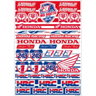 Velká sada polepů BLACKBIRD HONDA GARIBOLDI LOGO DECAL KIT 47 CM X 33 CM 