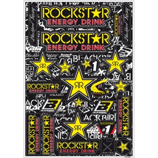 Velká sada polepů BLACKBIRD ROCKSTAR LOGO DECAL KIT 47 CM X 33 CM 