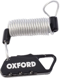 Pletené ocelové lano OXFORD POCKET LOCK čirý plášť, délka 0,9 m, průměr 2,2 mm