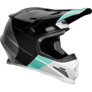 a Motokrosová přilba THOR SECTOR BOMBER BLACK/MINT - se systémem MIPS vel. XXL