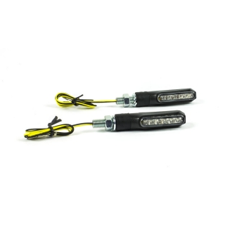 Univerzální led blinkry PARTS EUROPE TURN SIGNAL černé s čirým objektivem- PÁR