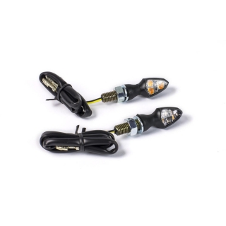 Univerzální mini led blinkry PARTS EUROPE TURN SIGNAL černý kryt / kouřové sklo - PÁR