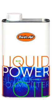 A Olej na pěnové vzduchové filtry TWIN AIR BIO LIQUID POWER AIR FILTER OIL 1 LITR