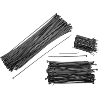 Stahovací nylonové pásky PARTS UNLIMITED DÉLKA 27,5 cm - BALENÍ 100 KUSŮ/BARVA ČERNÁ