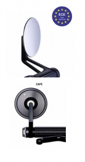 Zpětné zrcátko motocyklu MOTOGADGET M VIEW CAFE ECE pro závit M10, 1 kus