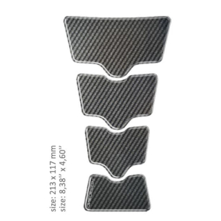 Samolepka - tank pad na nádrž motocyklu ONEDESIGN UNIVERSAL TANK PAD - LESKLÁ ŠEDÁ 21,3 CM