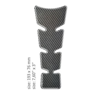 Samolepka - tank pad na nádrž motocyklu ONEDESIGN UNIVERSAL TANK PAD ŠEDÁ LESKLÁ 19,3 CM 