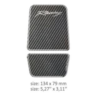 Samolepka - tank pad na nádrž motocyklu ONEDESIGN UNIVERSAL TANK PAD ŠEDÁ LESKLÁ 13,4 CM 