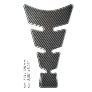 Samolepka - tank pad na nádrž motocyklu ONEDESIGN UNIVERSAL TANK PAD ŠEDÁ LESKLÁ 21,3 CM 