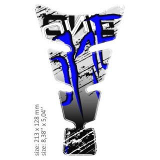 Samolepka - tank pad na nádrž motocyklu ONEDESIGN UNIVERSAL TANK PAD GLOSS BLUE/WHITE/BLACK 