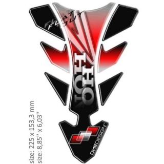 Samolepka - tank pad na nádrž motocyklu ONEDESIGN UNIVERSAL TANK PAD GLOSS BLACK/RED/WHITE - HONDA DESIGN