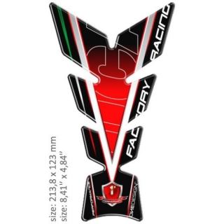 Samolepka - tank pad na nádrž motocyklu ONEDESIGN UNIVERSAL TANK PAD GLOSS RED/BLACK/WHITE/GREEN - DUCATI DESIGN 