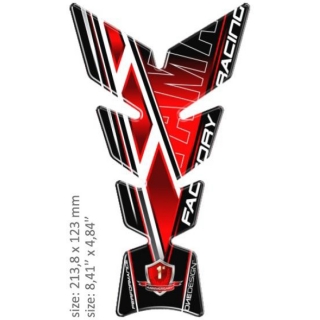 Samolepka - tank pad na nádrž motocyklu ONEDESIGN UNIVERSAL TANK PAD GLOSS BLACK/RED/WHITE - YAMAHA 