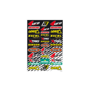 Sada polepů BLACKBIRD SPONSOR LOGO DECAL KIT B velikost archu 50 cm x 35 cm