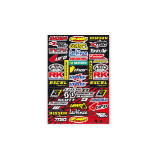 Sada polepů BLACKBIRD SPONSOR LOGO DECAL KIT C velikost archu 50 cm x 35 cm
