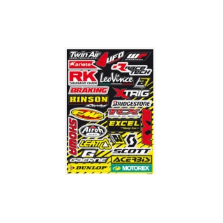 Sada polepů BLACKBIRD SPONSOR LOGO DECAL KIT A velikost archu 50 cm x 35 cm