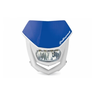 Univerzální přední maska se světlem POLISPORT HALO LED HEADLIGHT ECE APPROVED BLUE/WHITE
