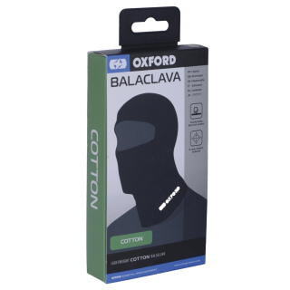 A Bavlněná obličejová kukla OXFORD BALACLAVA COTTON CA001 barva černá 