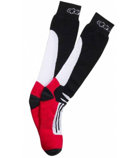 A Dlouhé ponožky / podkolenky ALPINESTARS RACING ROAD COOLMAX® (černá/bílá/červená) vel. S/M 36-41