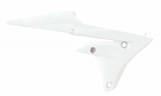 a Spodní díl spoileru chladiče RTECH pro Yamaha WR 250 F 2015-2018 / YZ 250 F  2014-2018 (bílý)