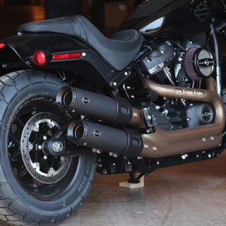 Koncovky výfuku SS pro HARLEY DAVIDSON FXFBS ABS Softail Fat Bob 1868 2018-2021  Homologované