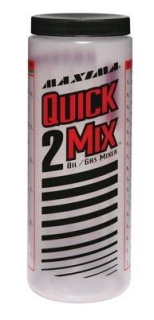 A Odměrka - nádobka pro přesné míchání oleje do benzínu MAXIMA QUICK-2- MIX OIL/GAS MIXING BOOTLE
