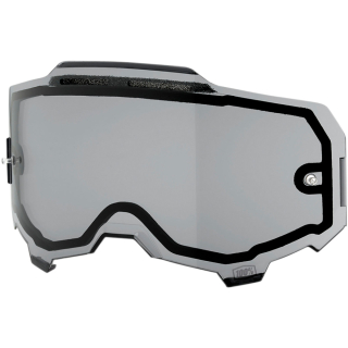 Náhradní sklo pro motokrosové brýle 100% ARMEGA / 100% ARMATIC - DVOJITÉ VENTILAČNÍ - kouřové 