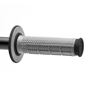 Motokrosové rukojeti - gripy RENTHAL DUAL COMPOUND TAPER černá/šedám, textura s půl vaflí 