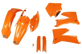 Sada plastů motocyklu UFO PLASTIC BODY KIT pro KTM SX 125/250 , SX-F 250 rok 2005-2006 barva oranžová 
