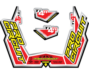 a Samolepka na výfuk Pro Circuit TI4-R
