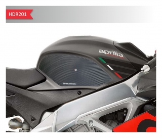 Samolepka - tank pad - tank grips ONEDESIGN pro APRILIA RSV4 / TUONO V4 černá 2010-2018  - barva černá