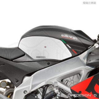 Samolepka - tank pad - tank grips ONEDESIGN pro APRILIA RSV4 / TUONO V4 černá 2010-2018  - barva čirá