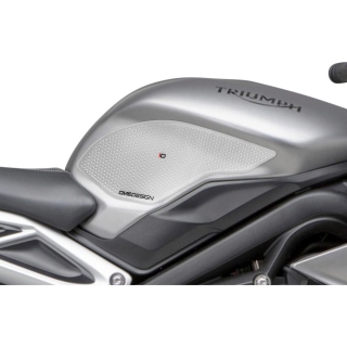 Samolepka - tank pad - tank grips ONEDESIGN pro TRIUMPH DAYTONA 675 / STREET TRIPLE 2013-2018 - barva čirá