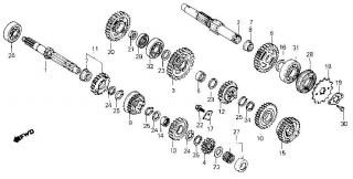 Kolečko převodovky pro Honda XL 600 R 86-87   23491-MK2-010