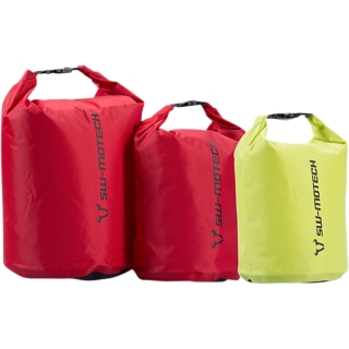 Sada / 3 kusy / voděodolných tašek / vaků SW-MOTECH Drypack storage bag set žlutá/červená, objem 4, 8, 13 litrů 
