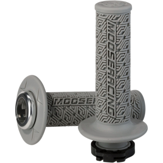 Motokrosové gripy MOOSE RACING LOCK-ON šedé - pár