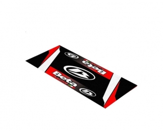 Koberec - rohožka pod motocykl FIM BETA MX/EN černo/bílo/červený, rozměry 80×200cm