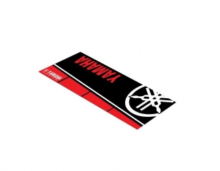 Velký koberec - rohožka pod motocykl FIM BETA MX/EN černo/bílo/červený, rozměry 80×250 cm