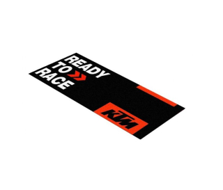 Velký koberec - rohožka pod motocykl FIM KTM SUPERBIKE 901 černo/oranžový, rozměry 80×250 cm