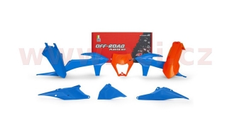 Sada plastů 6 dílů RTECH / RACETECH pro motocykly KTM EXC , EXC-F 250 / EXC 300 2020 oranžovo/modrá 