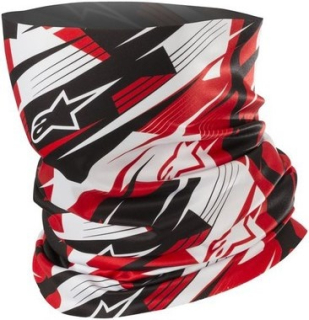 NÁKRČNÍK BLURRED NECK TUBE, ALPINESTARS (ČERNÁ/BÍLÁ/ČERVENÁ)