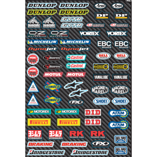 a Sada polepů FACTORY EFFEX DECAL SHEET SPONSOR MICRO 33X48 CM