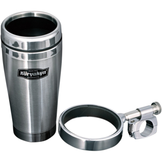 Držák na pití s hrnkem na řidítka motocyklu KURYAKYN UNIVERSAL DRINK HOLDER WITH STAINLESS CUP 1" CHROME