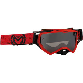a Motokrosové brýle MOOSE RACING XCR GALAXY ČERVENÁ/ČERNÁ - kouřové sklo 