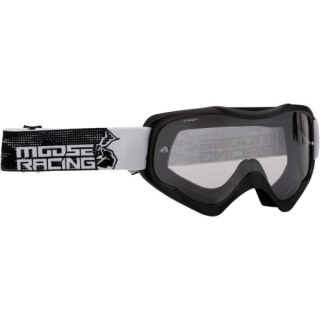 A Motokrosové brýle MOOSE RACING QUALIFIER SLASH barva černá/bílá  