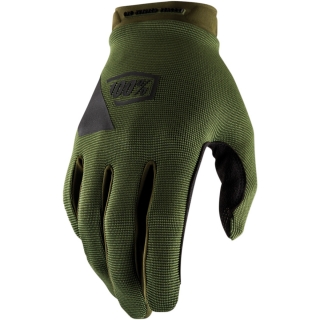 Textilní motokrosové / MTB rukavice 100% RIDECAMP khaki zelená