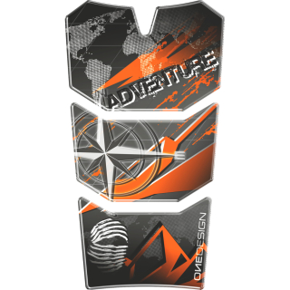Samolepka - tank pad na nádrž motocyklu ONEDESIGN TANKPAD BÍLÁ pro KTM 1090/1290 ADVENTURE 109,8mm x 199,4mm