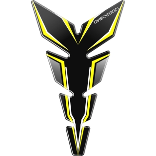 Samolepka - tank pad na nádrž motocyklu ONEDESIGN TANKPAD MOON FLUO ŽLUTÁ rozměr 134mm x 223mm