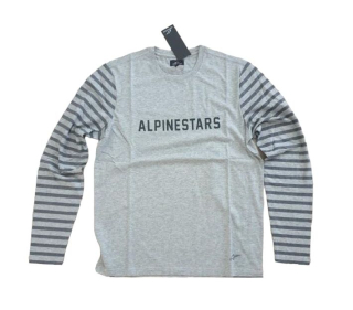 a Pánské triko s dlouhým rukávem Alpinestars Wanders knit tee šedé vel. M